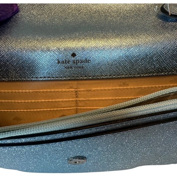 Kate Spade Flap Frosty Sky Tinsel Glitter Crossbody (NWT) - Picture 5 of 7